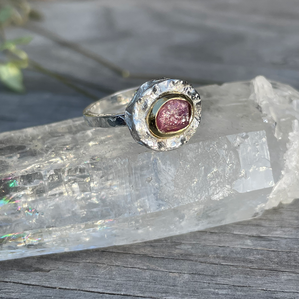 Marija Designs Pink Tourmaline Signature Ring