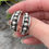 Thumbnail: Silver dots oxidized background stud hoops