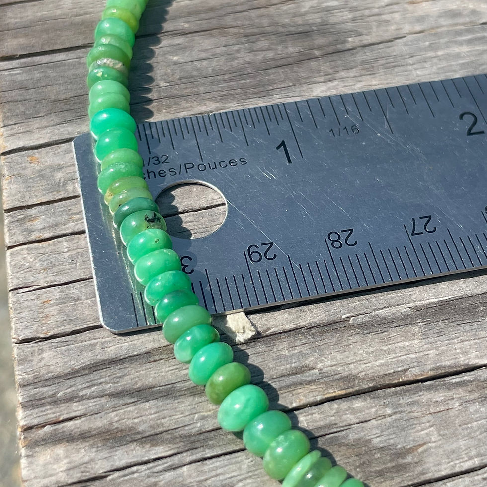 Thumbnail: Chrysophrase beads necklace