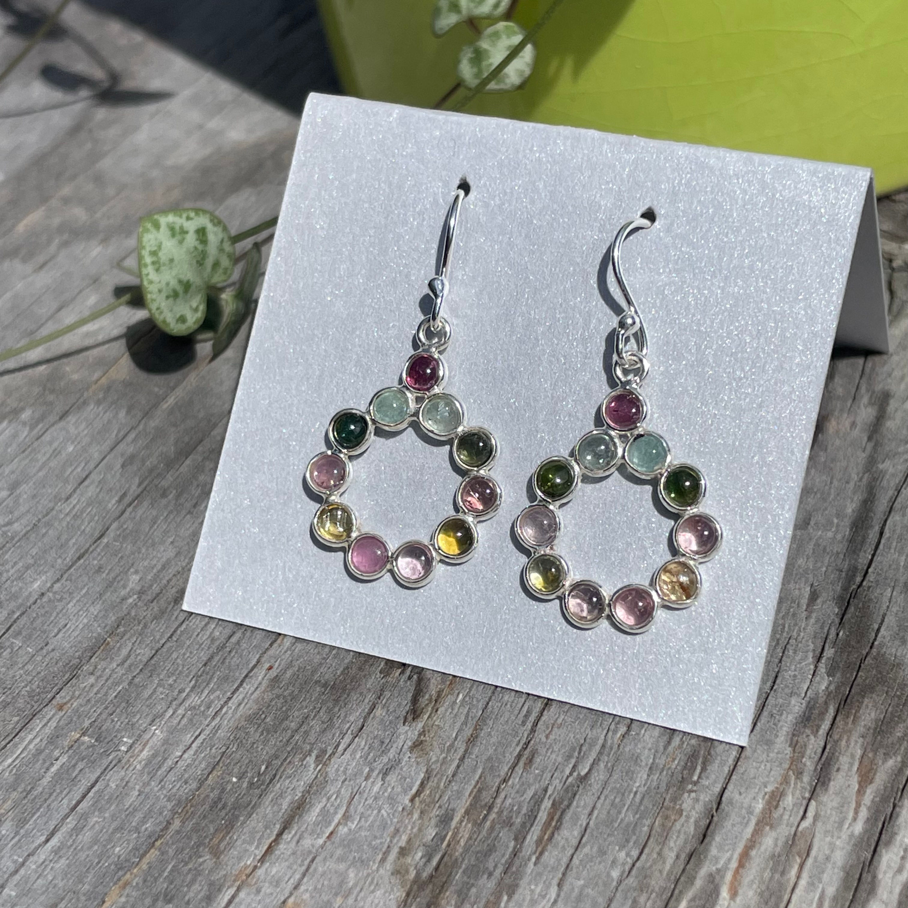 Tourmaline multi stone earrings