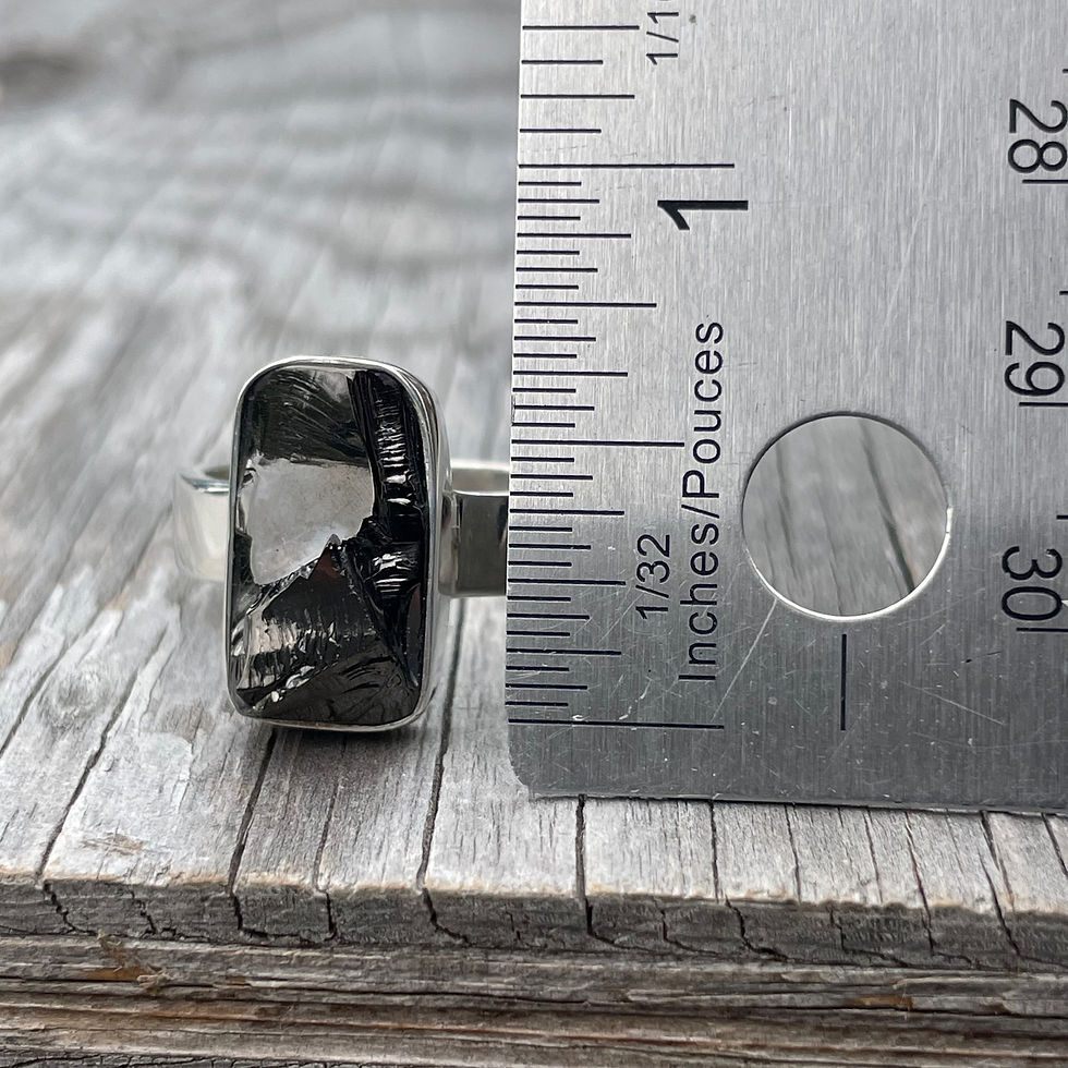 Thumbnail: Rectangle shungite ring 