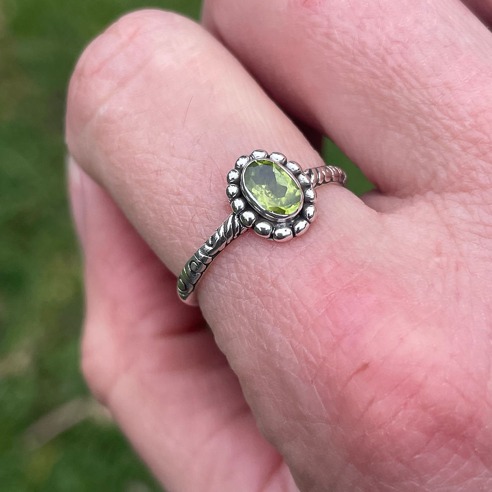 Thumbnail: Peridot dainty ring
