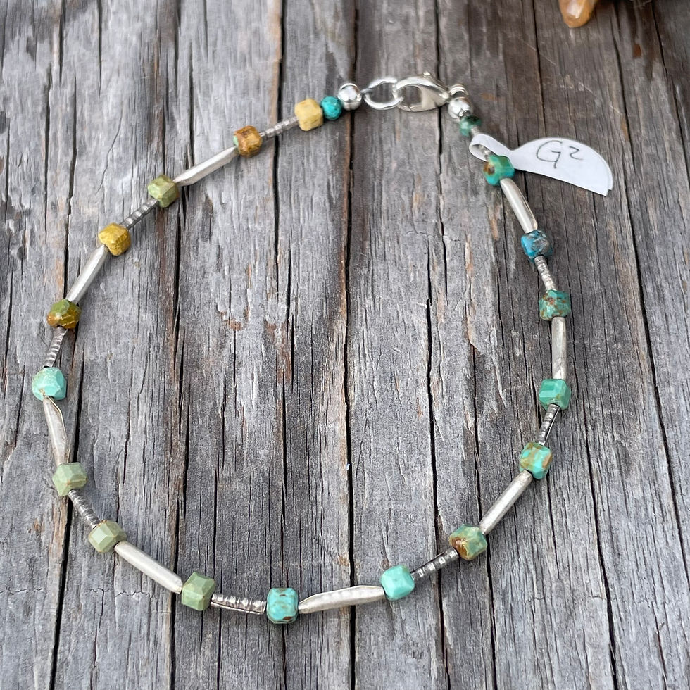 Thumbnail: Turquoise and silver bracelet