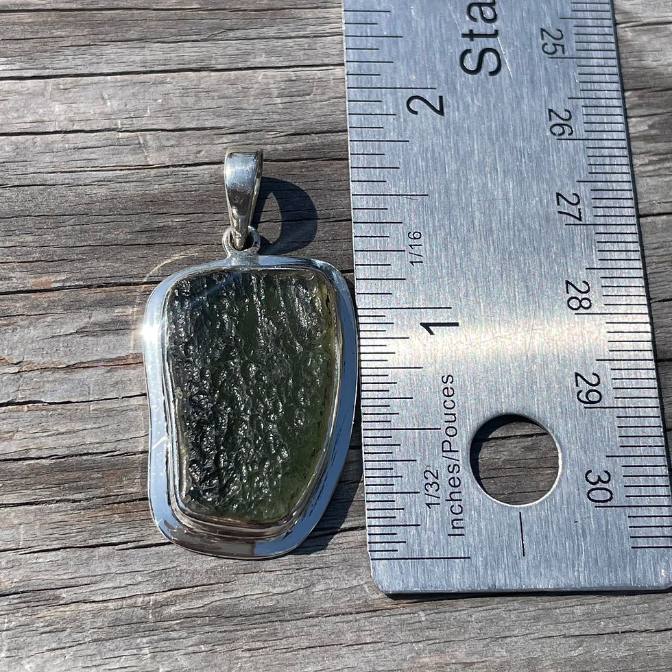 Thumbnail: Xl rough Moldavite pendant 