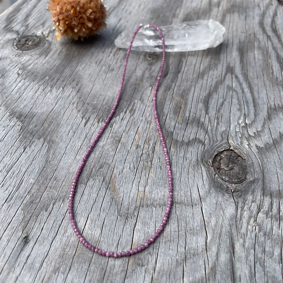 Thumbnail: Ruby tiny beads necklace
