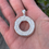 Thumbnail: Textured open circle pendant
