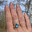 Thumbnail: Marija Designs Blue Topaz Teardrop Ring