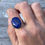 Thumbnail: Large oval lapis ring 