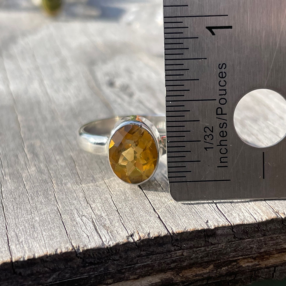 Thumbnail: Small oval citrine ring 