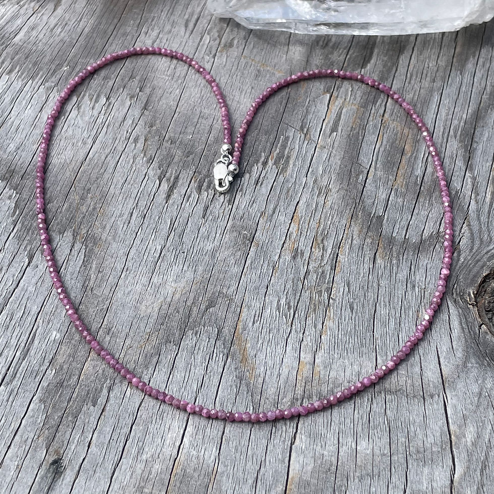 Thumbnail: Ruby tiny beads necklace