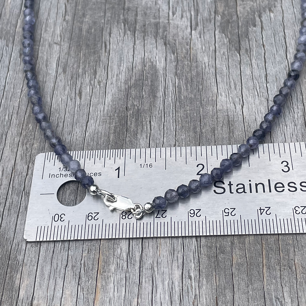 Thumbnail: Iolite beads necklace 18 inches 