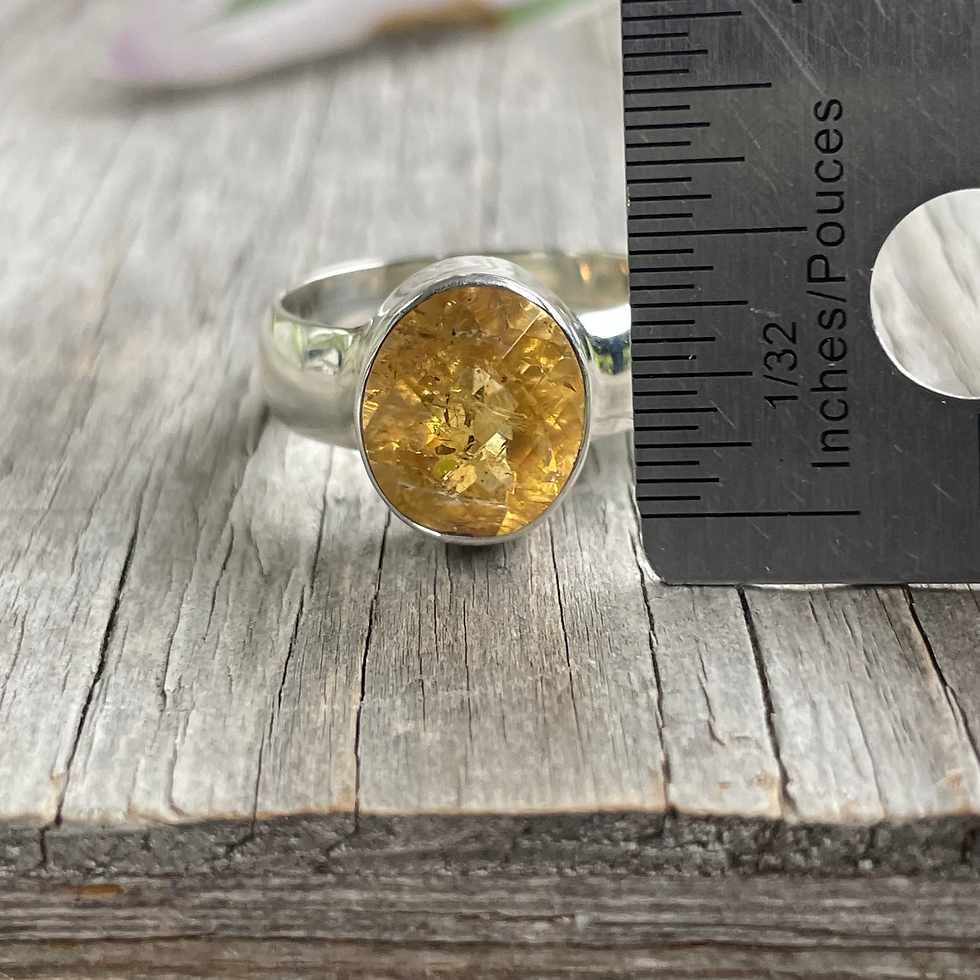 Thumbnail: Golden imperial topaz large oval ring