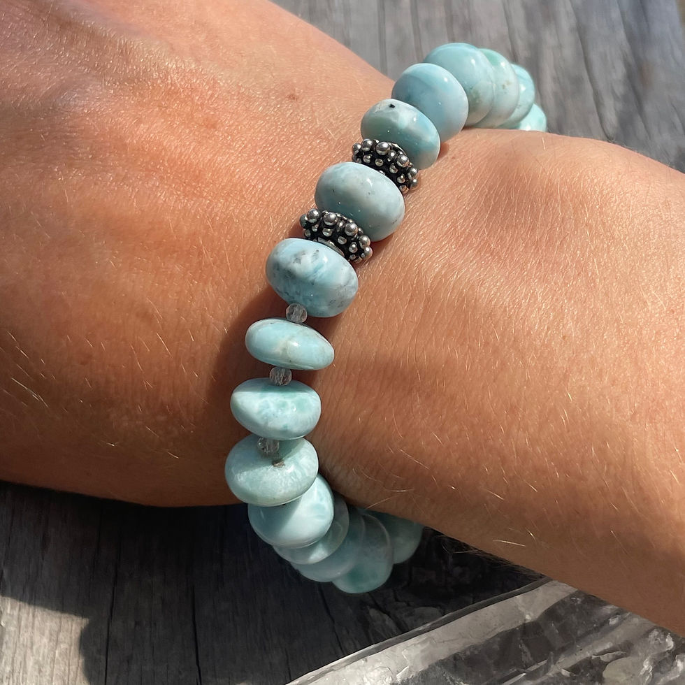Thumbnail: Larimar lobster claw bracelet 