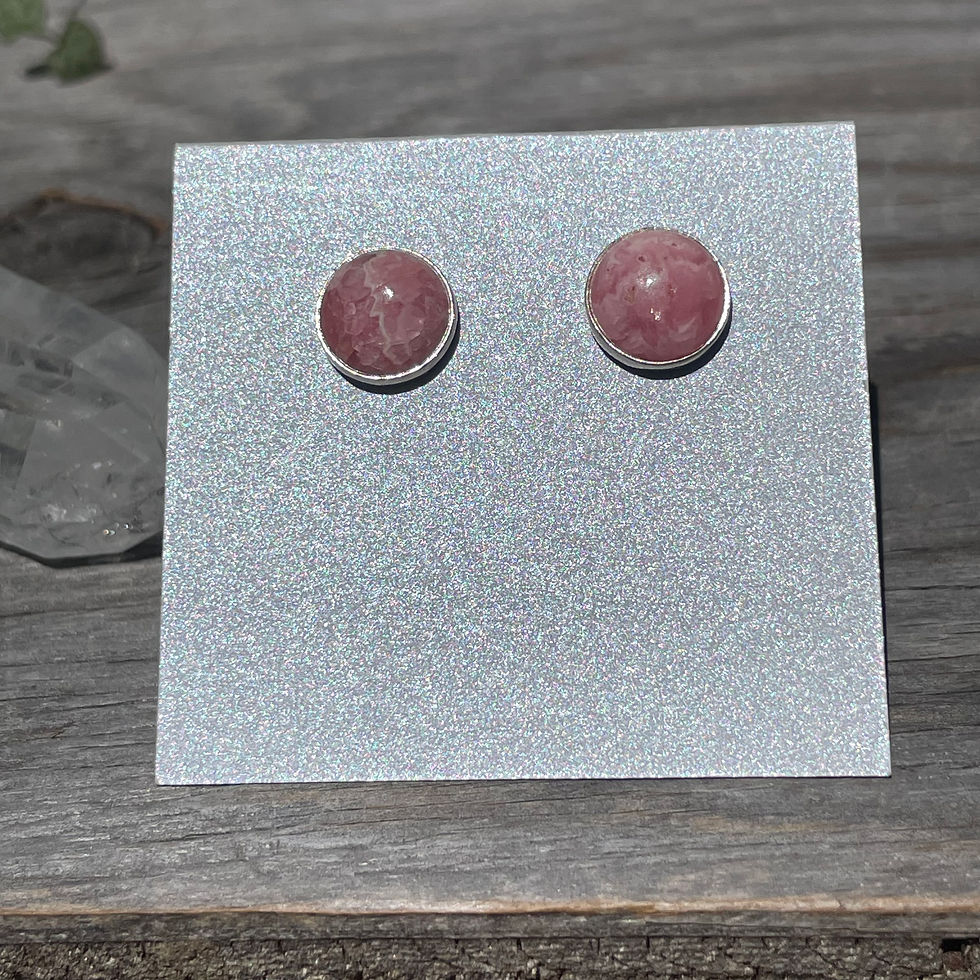 Thumbnail: Rhodocrocite stud earrings
