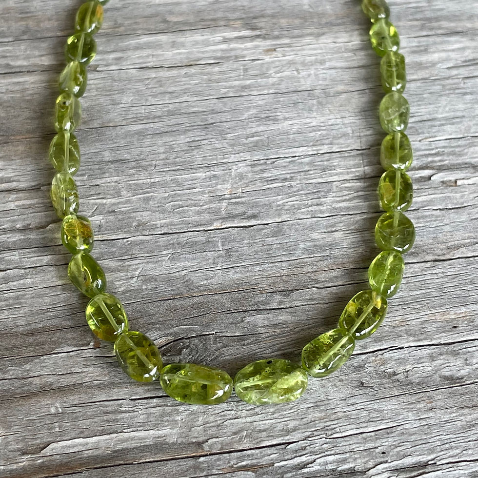 Thumbnail: Peridot beads necklace 