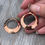 Thumbnail: Copper open hammered circle earrings