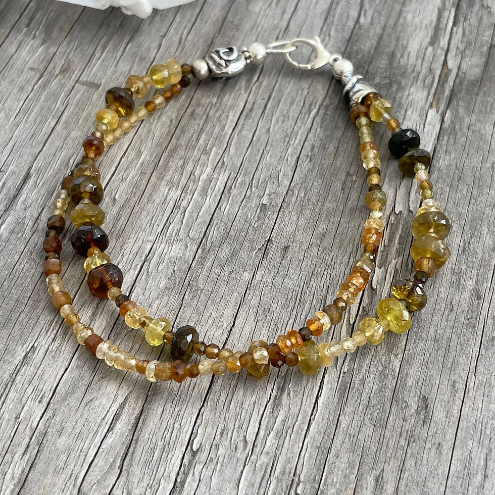 Thumbnail: Yellow and brown tourmaline bracelet