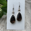 Thumbnail: Large teardrop smokey quartz earrings