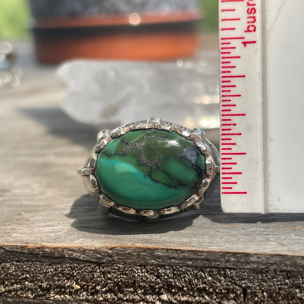 Thumbnail: Saville Designs crown setting oval turquoise ring