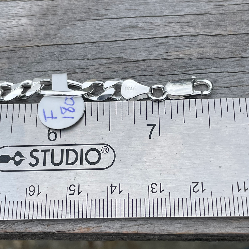 Thumbnail: Figaro link chain 6.8mm bracelet