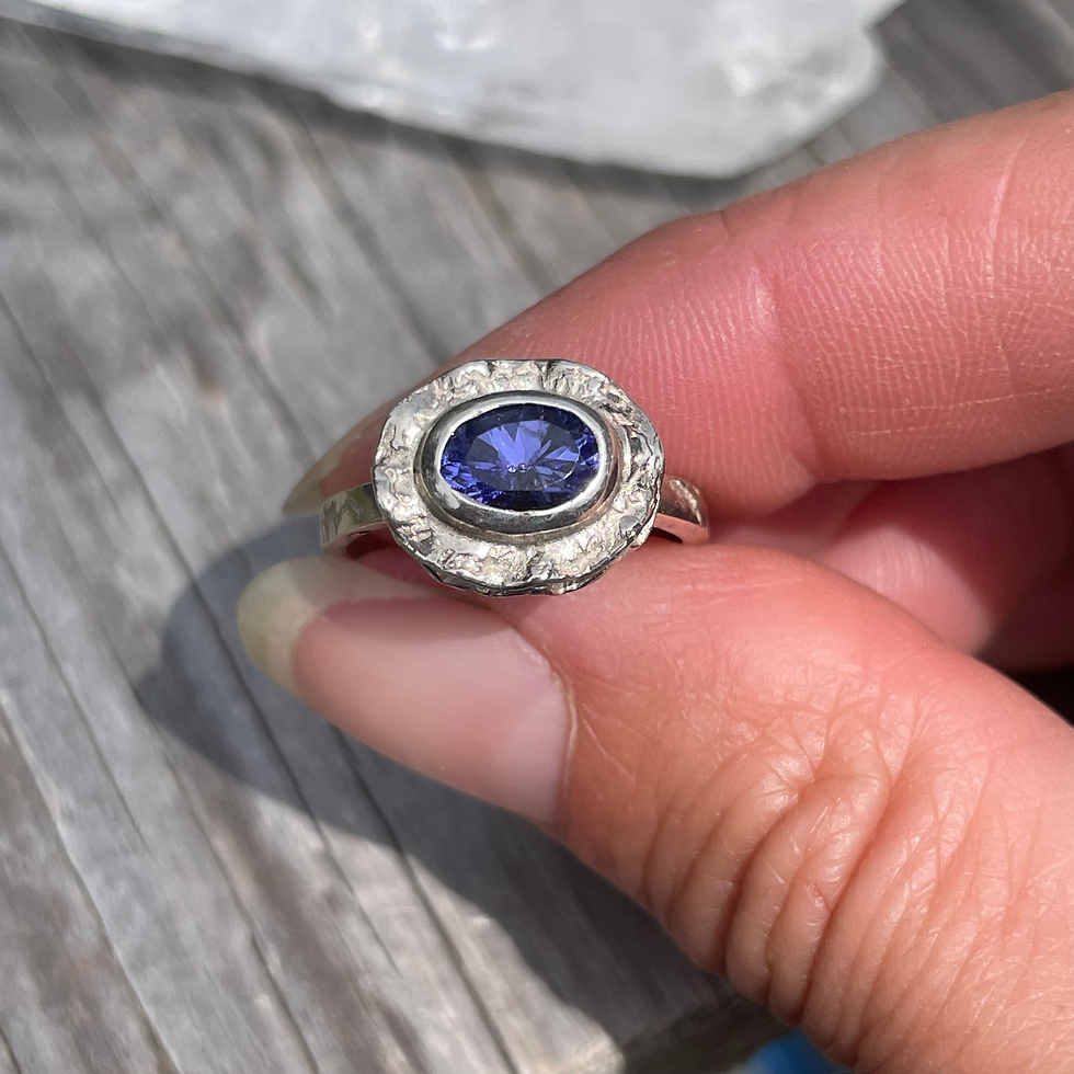 Thumbnail: Marija Designs Signature Design Tanzanite Ring