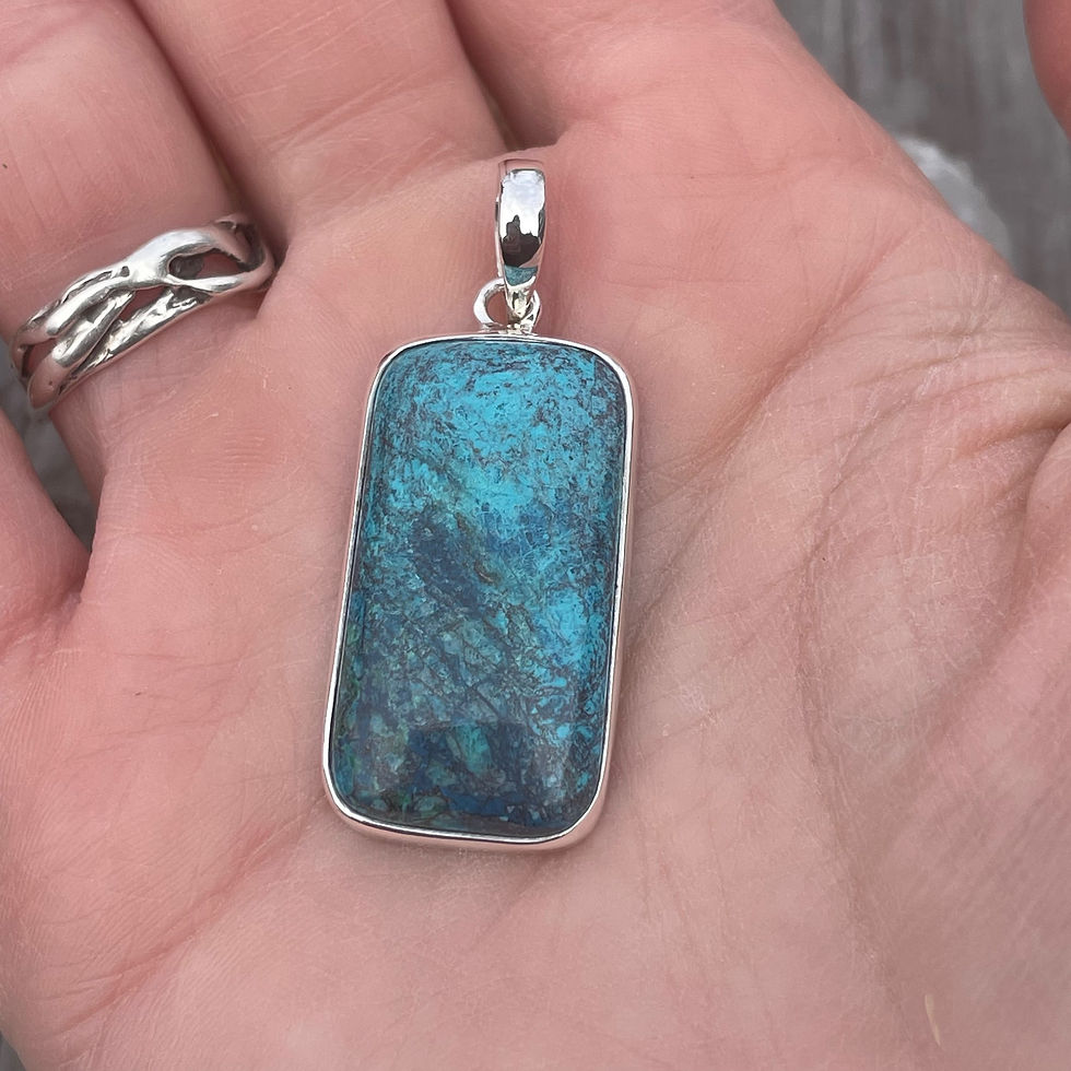 Thumbnail: Rectangle shattuckite pendant