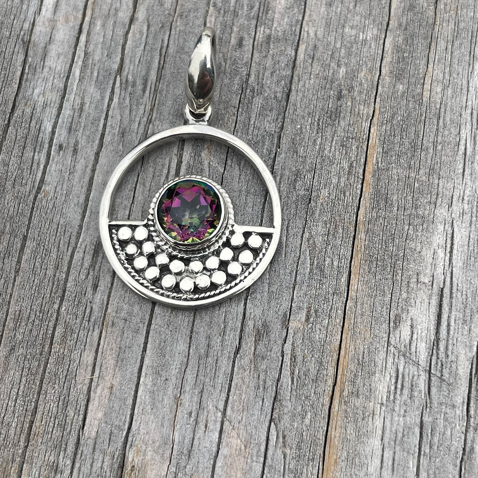 Thumbnail: Mystic quartz cutout setting pendant