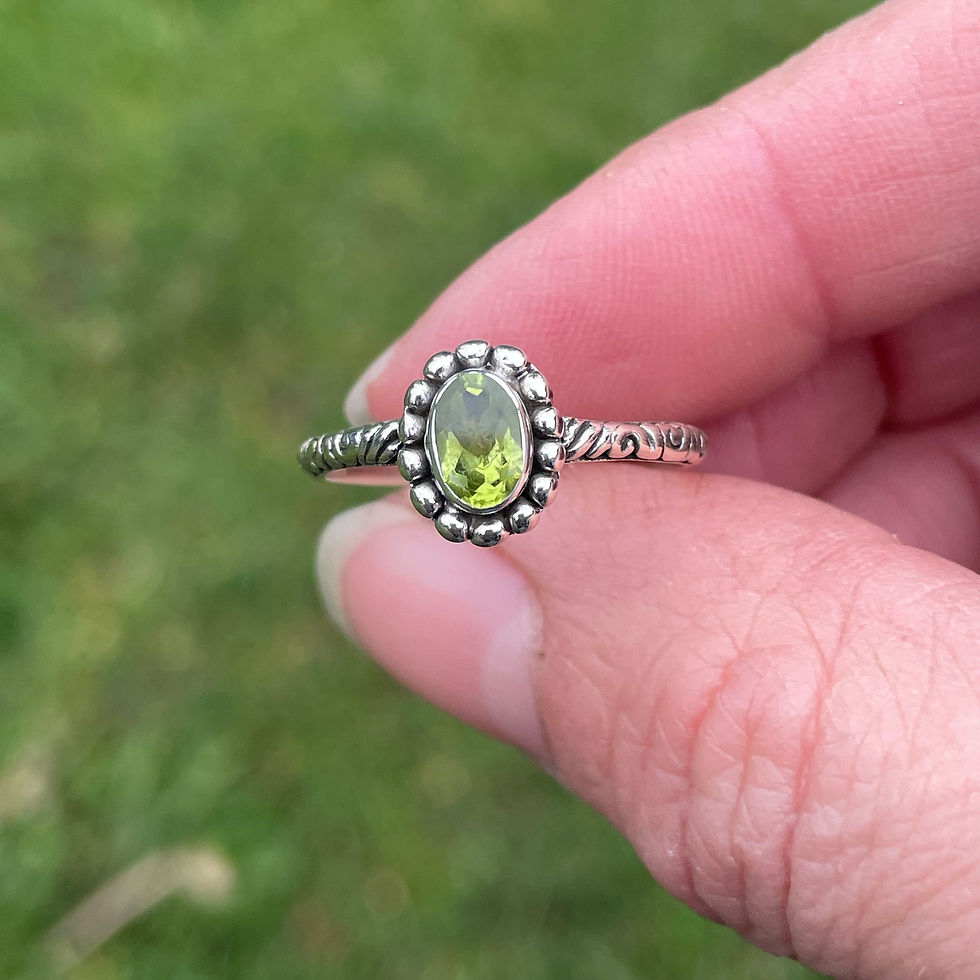 Thumbnail: Peridot dainty ring