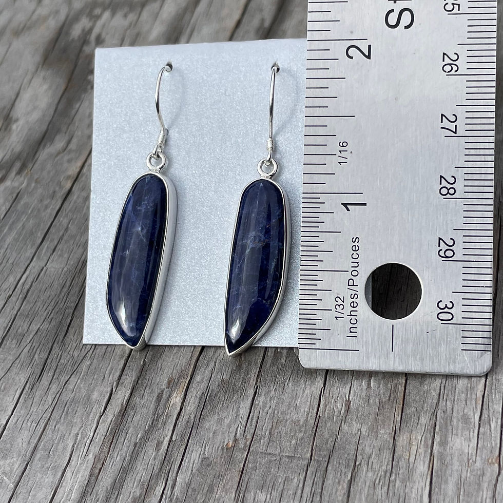 Thumbnail: Large sodalite earrings