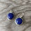 Thumbnail: Round lapis drop earrings