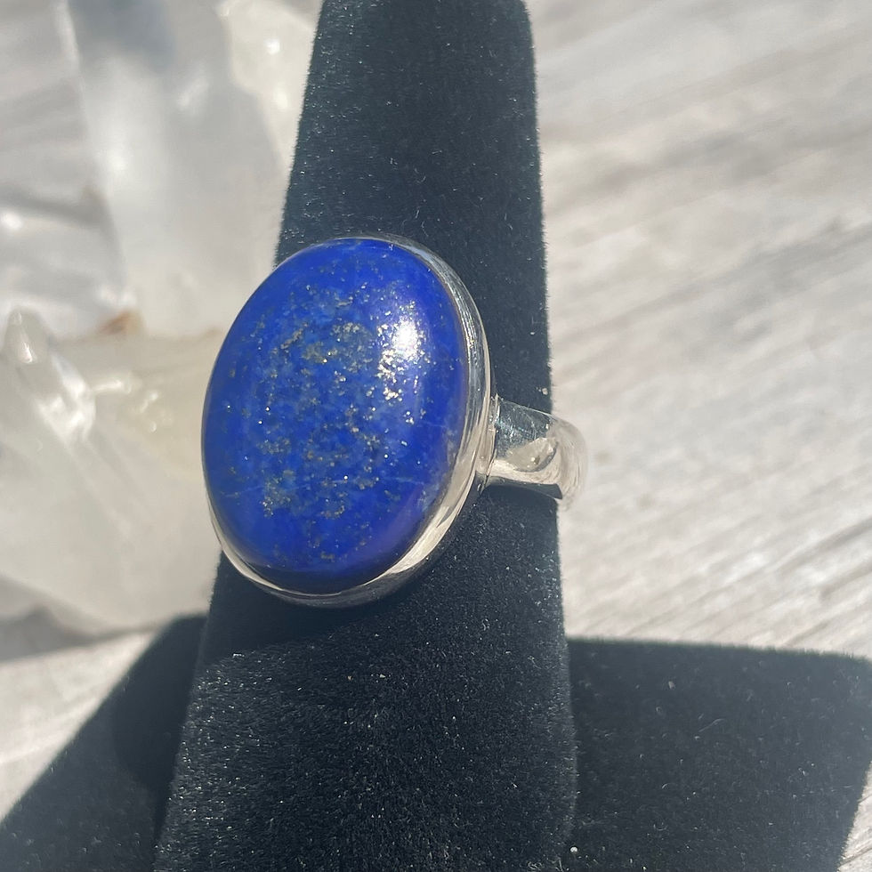 Thumbnail: Large oval lapis ring