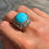 Thumbnail: Saville Designs round sleeping beauty turquoise ring