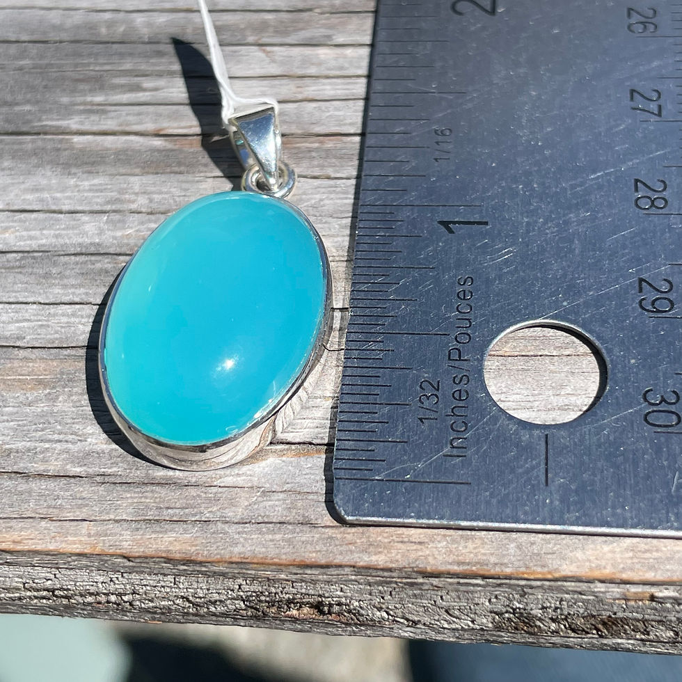 Thumbnail: Chalcedony large oval pendant