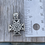 Thumbnail: Cutout floral center cross pendant