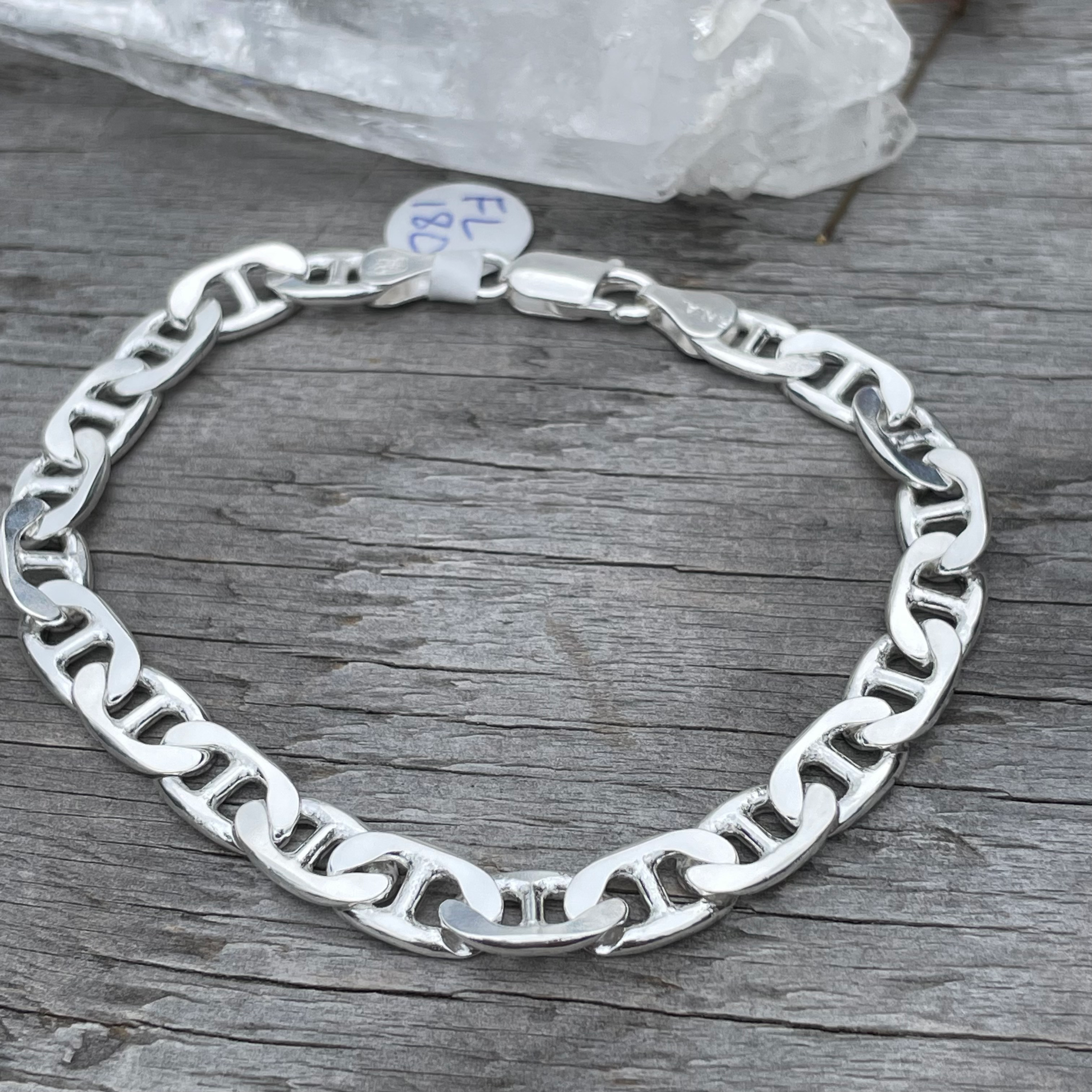 Large Flat Marine Link Bracelet 6.4mm