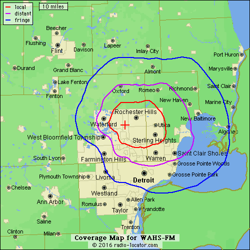 Map of WAHS's Coverage