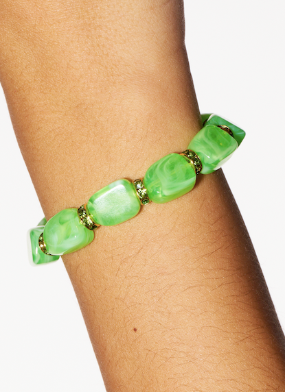 Ichigo paris bracelet vert perles d eau douce collier fait main youlia maksimtchouk