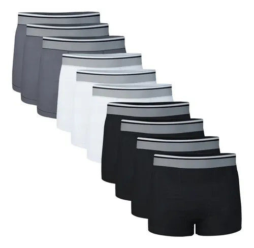 Kit 10 Cuecas Boxer Cotton