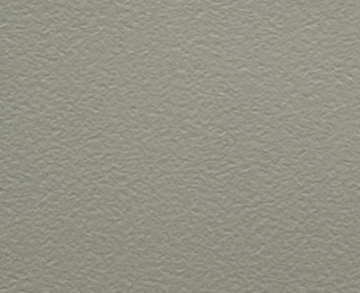 Ash Gray WeatherXL™ crinkle swatch — soft, modern gray roofing finish suitable for urban or minimalist designs.