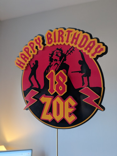 Ac/DC card cake topper | Cork Icing Sheets