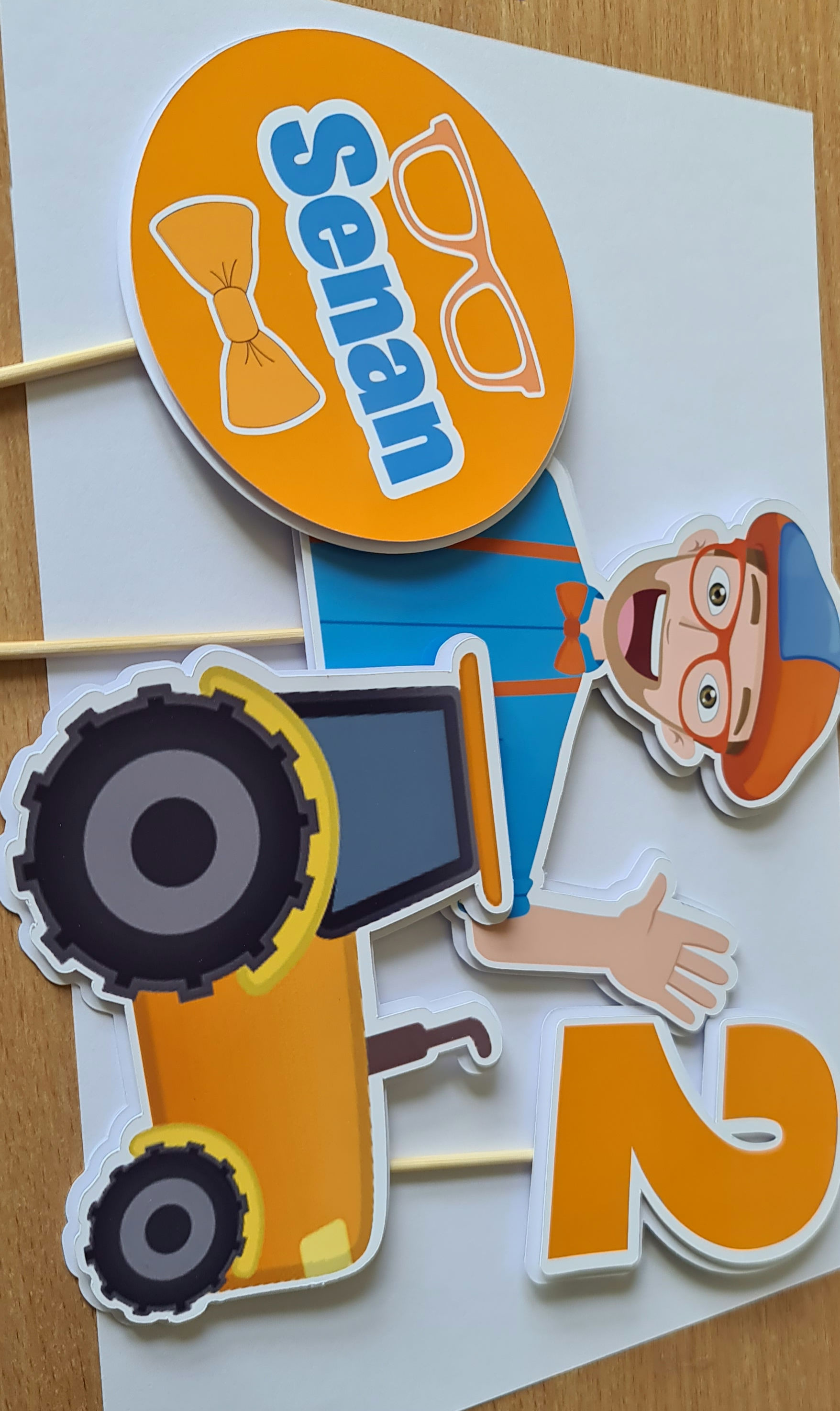 Blippi card cake toppers 