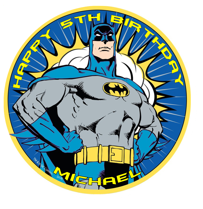 Batman  7.5 Inch Round Icing Sheet