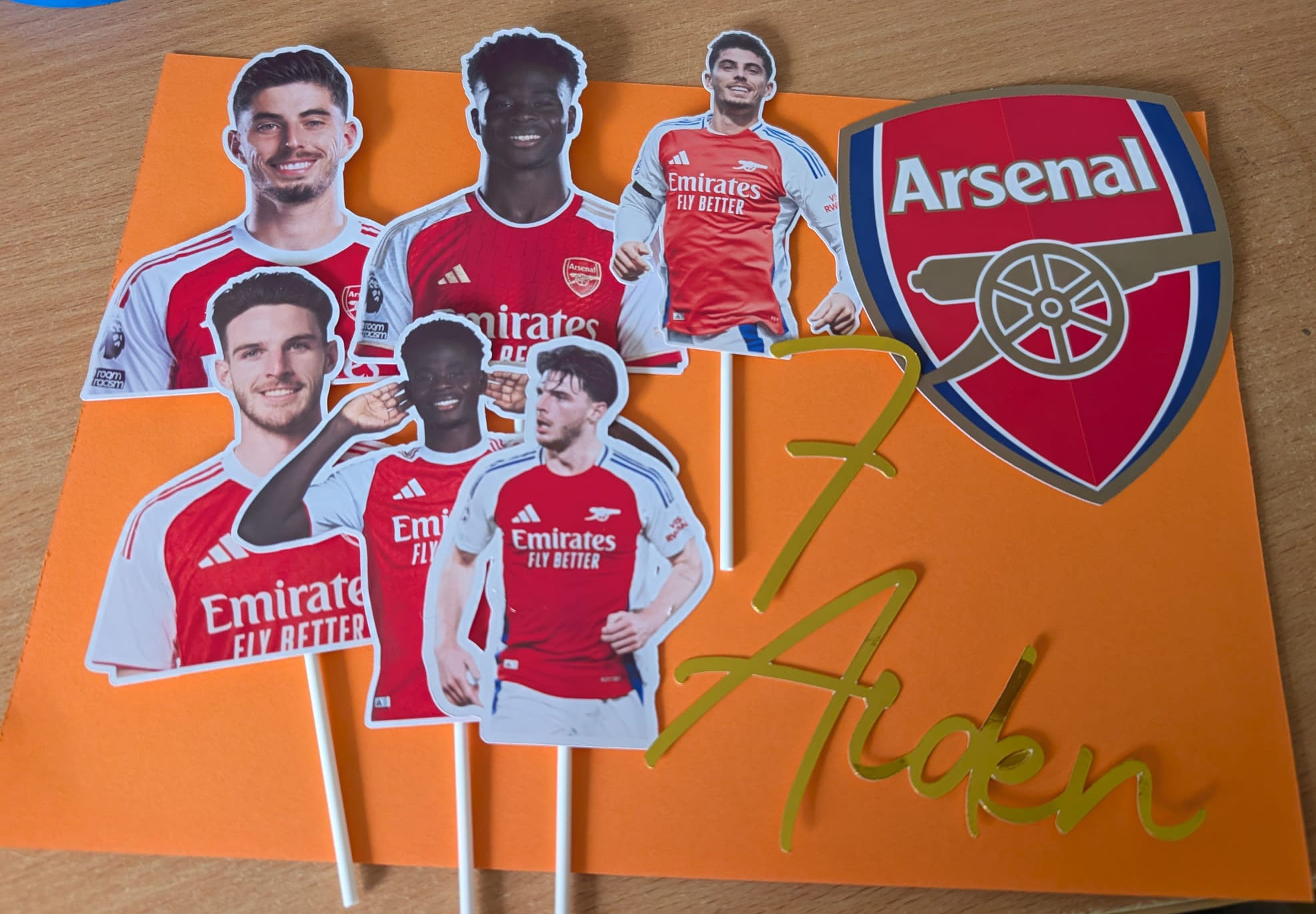 Arsenal Card Cake Toppers