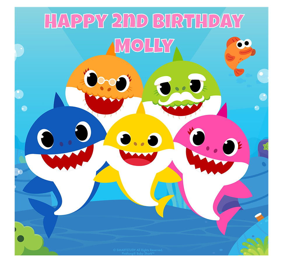 Baby Shark Edible Icing Sheet 7.5 inch