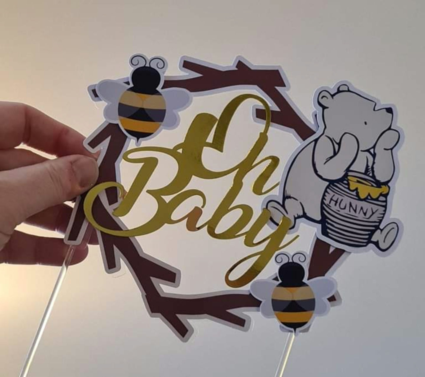 Pooh Card Cake Topper 