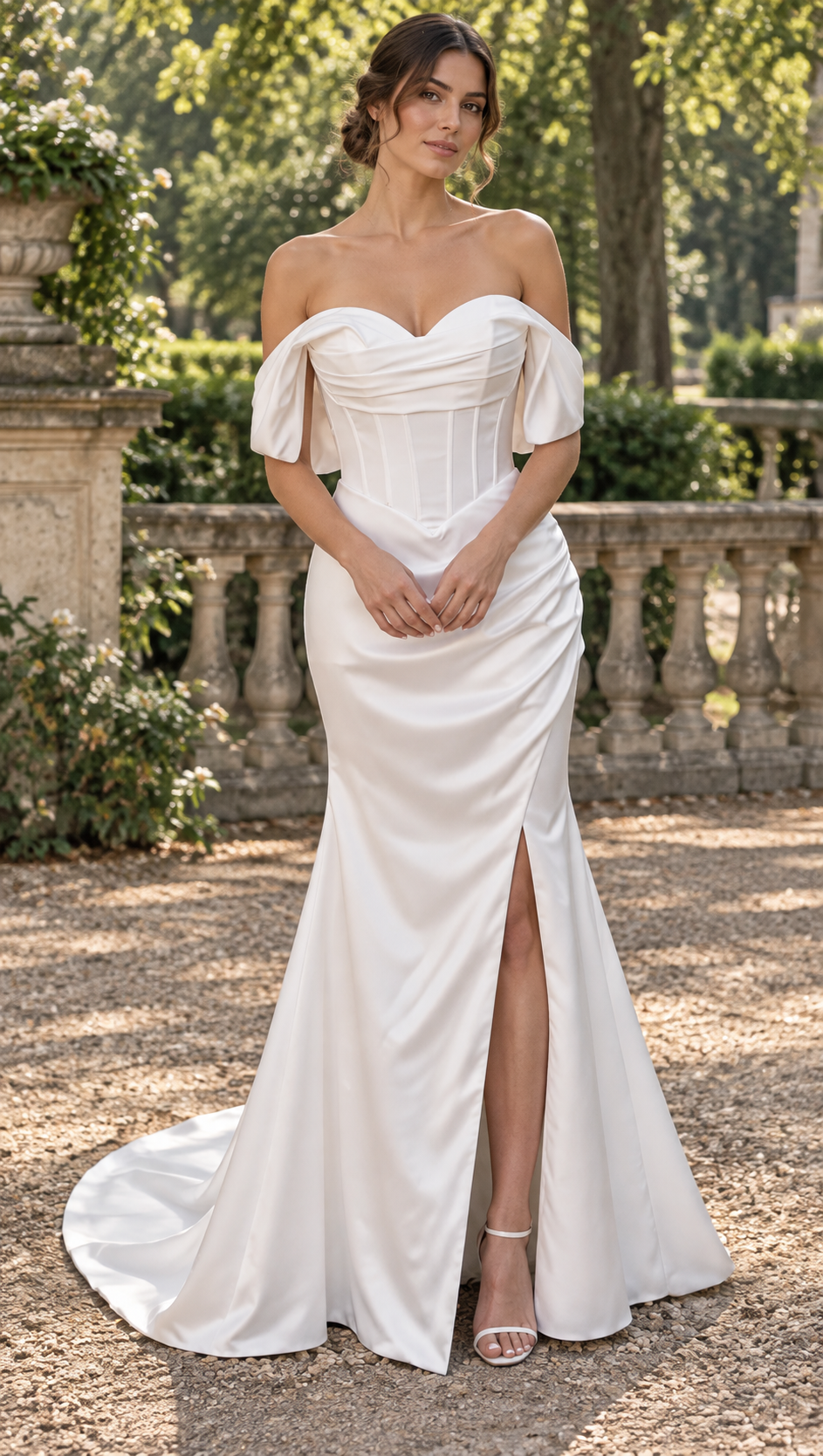 Robe de mariée sirène en satin Mathilde
