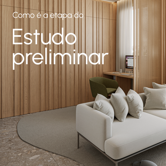 sala de estar e home office estudo preliminar