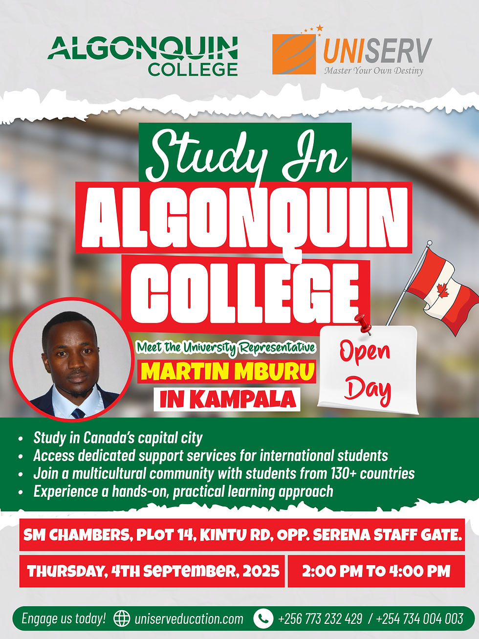 Meet University Delegate: Algonquin College: Kampala Edition