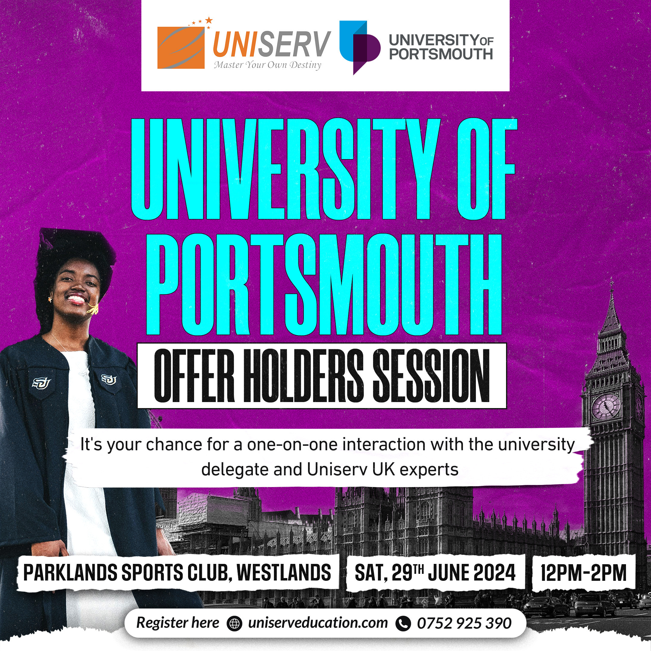 Portsmouth University Offer Holders Session Uniserv Education