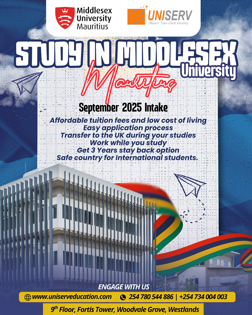 Study in Middlesex Uni Mauritius: September 2025 Intake